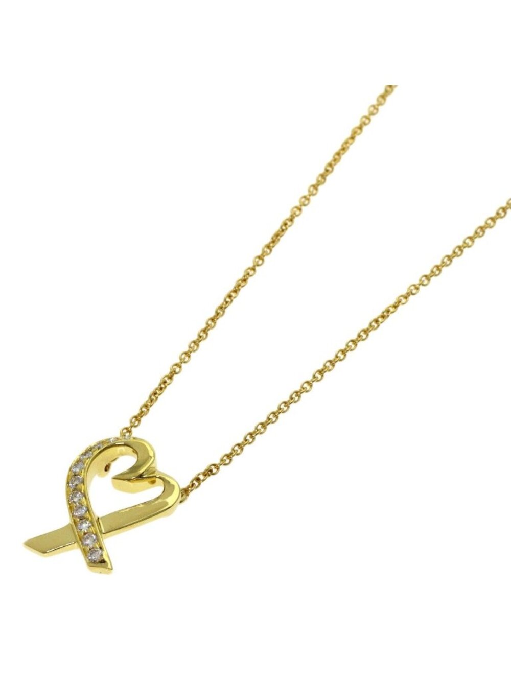 Tiffany & Co Loving Heart Diamond Necklace 18K Yellow Gold